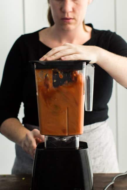 Pureeing Enchilada Sauce
