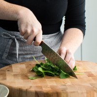 Chopping Spinach