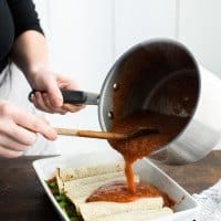 Finishing Enchiladas
