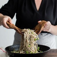 Tossing Sesame Soba Noodle Bowls