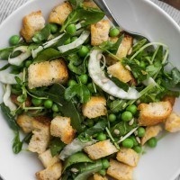 Spring Panzanella with Peas