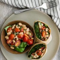 Bruschetta White Bean Wrap | @naturallyella