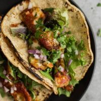 Garlicky Halloumi Tacos | @naturallyella