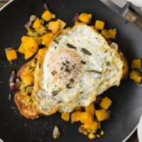 Butternut Squash Toast with Pistachios and Sage | @naturallyella