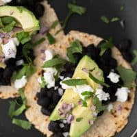 Black Bean Tacos with Avocado | @naturallyella