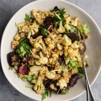 Coriander Cauliflower Amaranth Salad | Naturally Ella