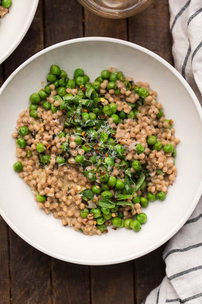 Pea Couscous Risotto | Naturally Ella