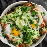 Breakfast Enchiladas with Avocado Cream Sauce | Naturally Ella