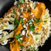 Fried Cauliflower with Romesco Sauce and Quinoa | Naturally Ella