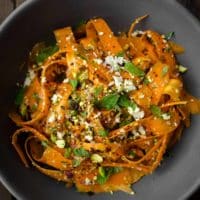 Carrot, Feta, & Pistachio Salad with Orange Blossom Toss | Kale & Caramel