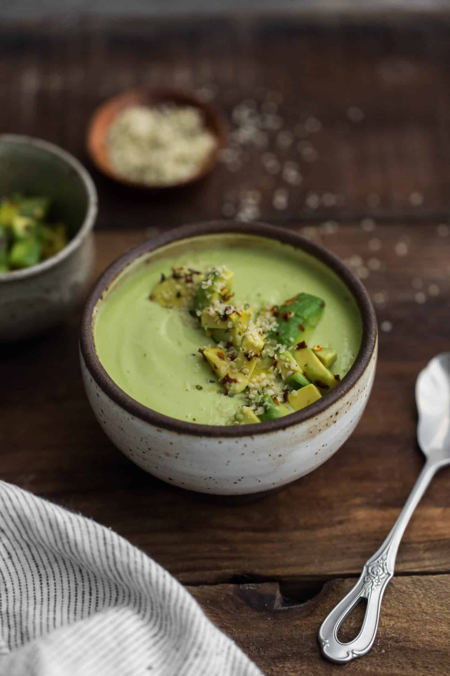Chilled Cucumber and Avocado Soup