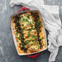 Black Lentil Enchiladas with Zucchini and Homemade Enchilada Sauce | Naturally Ella