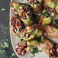 Herbed Zucchini Summer Rolls | Naturally Ella
