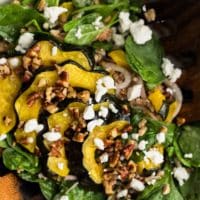 Roasted Acorn Squash Salad with Pecan Vinaigrette | Naturally Ella