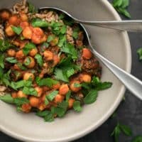 Berbere Chickpeas and Chard with Farro | Naturally Ella