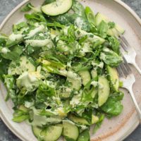 Green Summer Salad with Herby Hemp Dressing | Naturally Ella