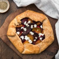 Roasted Beet Galette with Ricotta and Goat Cheese | Naturally Ella