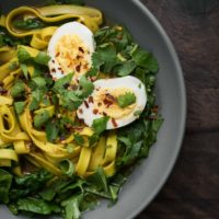 Curry Broth Noodles with Spinach and Egg | Naturally Ella