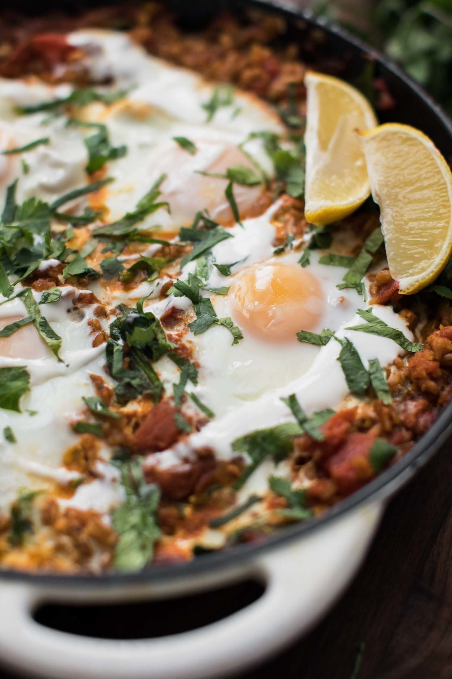 Ras El Hanout Farro Skillet with Eggs | Naturally Ella
