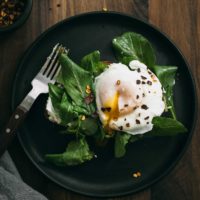 Garlicky Goat Cheese Toast with Arugula | Naturally Ella