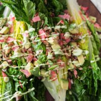Avocado Romaine Wedge Salad with Pickled Radish | Naturally Ella