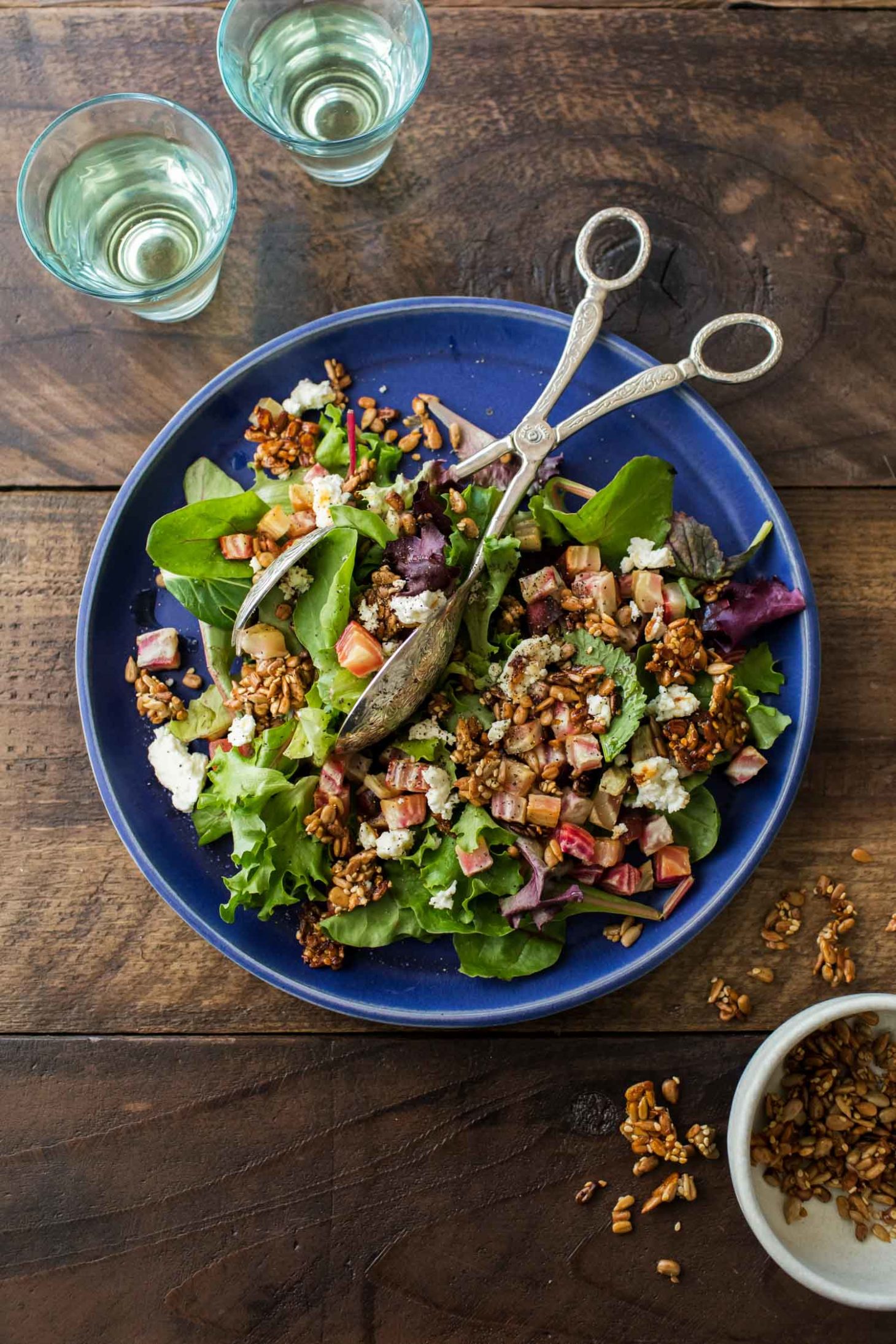 Roasted Beet Salad with Broiled Feta and Sesame Sunflower Seeds | Naturally Ella