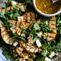 Grilled Pear Halloumi Salad | Naturallly Ella