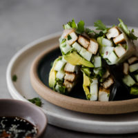 Herbed Cucumber Avocado Spring Rolls