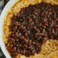 Sweet Corn Polenta with Baked Beans